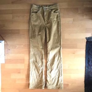 Levi's Tan Corduroy Pants Ribcage Boot size 26